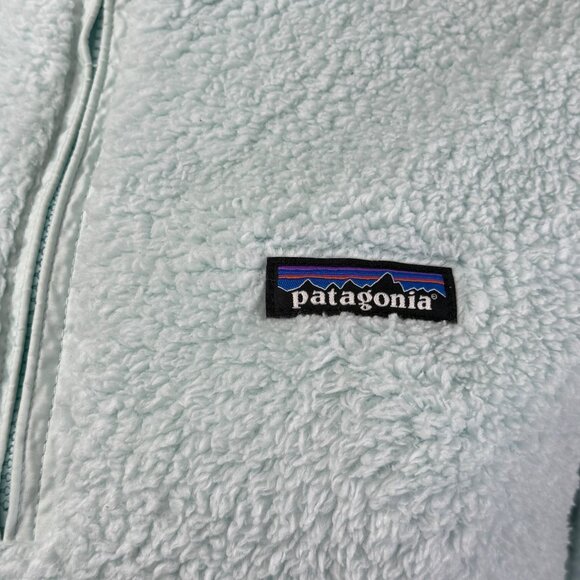 Patagonia Fleece Pullover Womens S Light Blue Sherpa Quarter Zip Warm Soft Layer - Picture 3 of 6